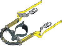 19D185 Body Belt, 20 to 60 In, 2 Anchor Points