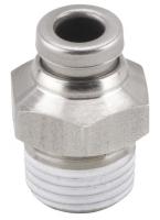 19F713 Male Connector, Thread 1/8 In, Tube 6mm