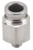 19F711 Male Connector, M5, 5/32 or 4mm, 316SS