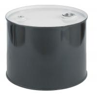 19K302 Drum, Closed Head, 5 Gal, Black w/White Top