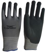 19K974 Coated Gloves, XS, Gray/Black, PR