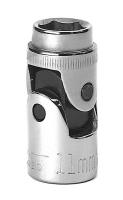 19L590 Universal Socket, Flex, 3/8 Dr, 6 Pt, 11mm