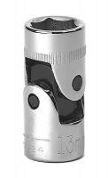 19L592 Universal Socket, Flex, 3/8 Dr, 6 Pt, 13mm