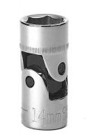 19L593 Universal Socket, Flex, 3/8 Dr, 6 Pt, 14mm