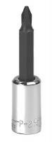 19L612 Screwdriver Socket, 3/8 In Dr, #2, Chrome