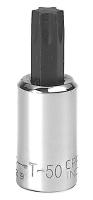 19L619 Torx Socket, 3/8 In Dr, T50, Chrome