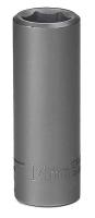 19L674 Impact Socket, Deep, 3/8 In Dr, 6 Pt, 14mm