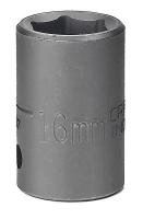 19L702 Impact Socket, Std, 1/2 In Dr, 6 Pt, 16mm