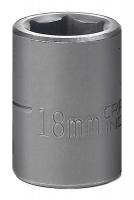 19L704 Impact Socket, Std, 1/2 In Dr, 6 Pt, 18mm