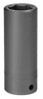 19L719 Impact Socket, Deep, 1/2 In Dr, 6 Pt, 21mm