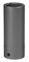 19L721 Impact Socket, Deep, 1/2 In Dr, 6 Pt, 24mm