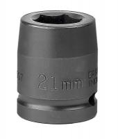 19L763 Impact Socket, Std, 3/4 In Dr, 6 Pt, 21mm