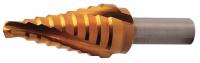 19N163 Step Drill Bit, HSS, Tcoated, 3/16-7/8 In