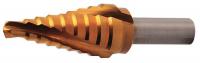 19N162 Step Drill Bit, HSS, M2, T-coated1/4-3/4 In