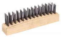 19N784 Wire Brush, 3 Rows, Steel