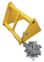 19P549 Wheel Chock, Steel, W 10-1/2 In, H 7-1/2 In