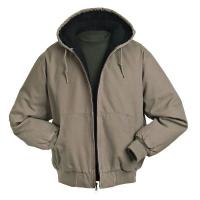 19R954 Hooded Jacket, No Insulation, Gravel, M