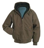 19R969 Hooded Jacket, No Insulation, Tobacco, S