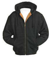 19T001 Hooded Sweatshirt, Black, Cotton/PET, 2XLT
