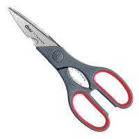 19T044 Shear, 8-1/4 In, Serrated/Straight, Gry/Red
