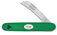 19T055 Folding Knife, Crvd Hawkbill, 2-1/4 In, Grn