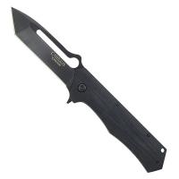19T057 Folding Knife, Clip Point, 4 In, Black