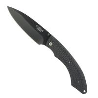 19T060 Folding Knife, Drop Point, 3 In, Black