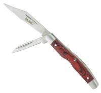 19T068 Folding Knife, 2 Blade, 2-1/2 In, Wood