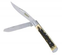 19T070 Folding Knife, 2 Blade, 3-1/4 In, Natural