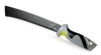 19T077 Machete, 11-3/4 In, 2.05 lb, Blk/Gry/Grn