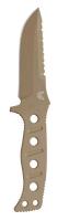 19T097 Fixed Blade Knife, Fine, 4-1/4 In, Sand