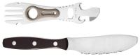 19T207 Fixed Blade Knife, Serrated, Brown, 4-7/8In