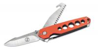19T213 Folding Knife, Dbl Blade, Orange, 3 In