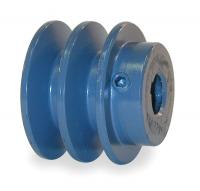 1A268 V-Belt Pulley, 2.25 In OD, 1/2 Bore, 2GRV