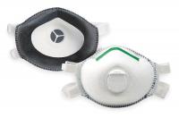 1AAK4 Disposable Respirator, P100, S, White