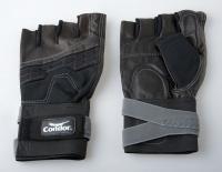 1EC83 Anti-Vibration Gloves, L, Black/Silver, PR