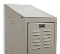 1AEN9 Locker Slope Top, W 18, D 24, H 8, Parchment