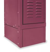 1AER3 Locker End Base, D 15 In, H 6 In, Maroon