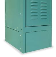 1AER1 Locker End Base, D 24 In, H6 In, Parchment