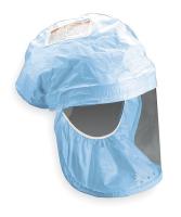 1AGD4 Head Cover, L, Blue, Tychem(R), PK 50