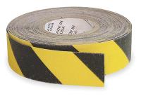 1AJY8 Antislip Tape, Black/Ylw Stripes, 4Inx60ft