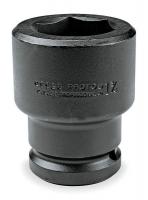 1AKH9 Impact Socket, #5 Spline Dr, 1 1/2In, 6 Pt