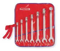 1AKN6 Combo Wrench Set, Antislip, 3/8-3/4 in, 7Pc