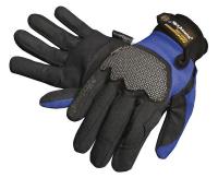 1ANE7 Cut Resistant Gloves, Blue/Black, L, PR
