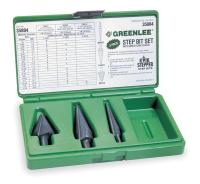 1ANZ6 Step Drill Bit Set, 3 PC, 13, 12 &amp; 3 Hole