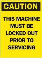 1K925 Caution Security Sign, 14 x 10In, BK/YEL