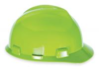3PUR2 Hard Hat, FrtBrim, Slotted, 4Rtcht, White