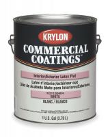 1AWA8 VinylAcrylLatexWhite, Flat, 1gal