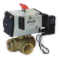 1AWK3 Ball Valve, 1 1/4 In, Double Acting, Brass