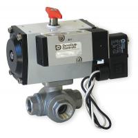 1AWN3 Ball Valve, 1 1/2 In, Double Acting, SS